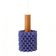 Suspension in purple lacquered metal and teak