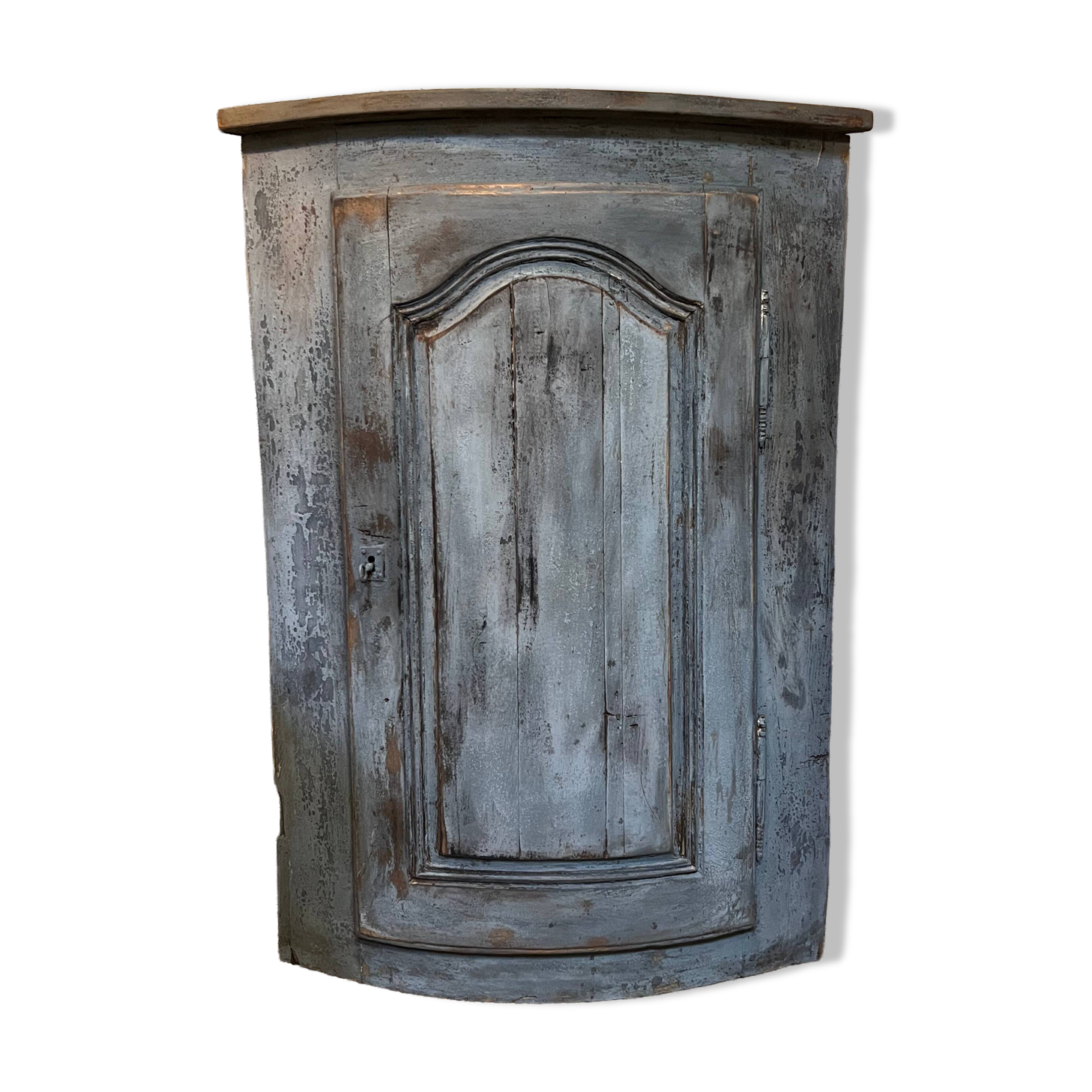 Eighteenth-century corner cabinet with a patina.