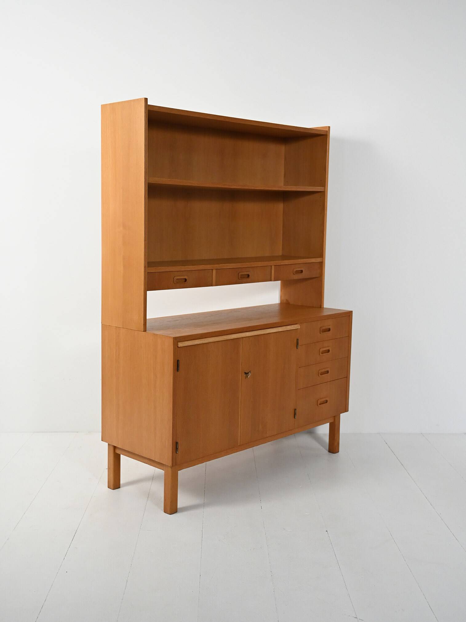 Oak sideboard-bookcase, 1960s