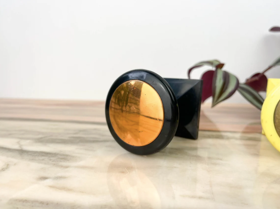 Pair of two-tone Bakelite wall hook