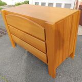 Commode en orme massif vers 1970