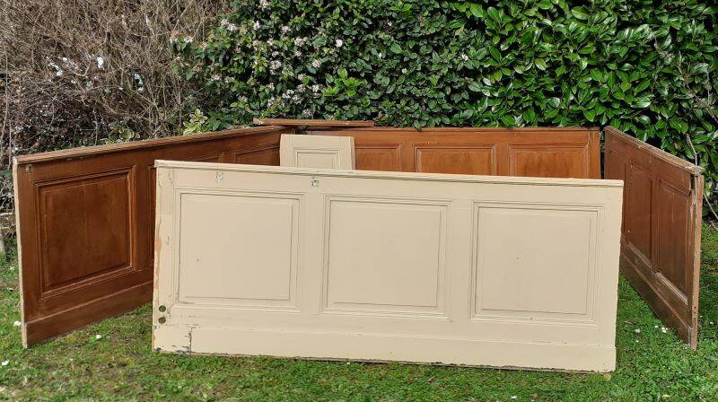 Low wall panelling 8.65m panelled with mouldings wainscoting skirting.