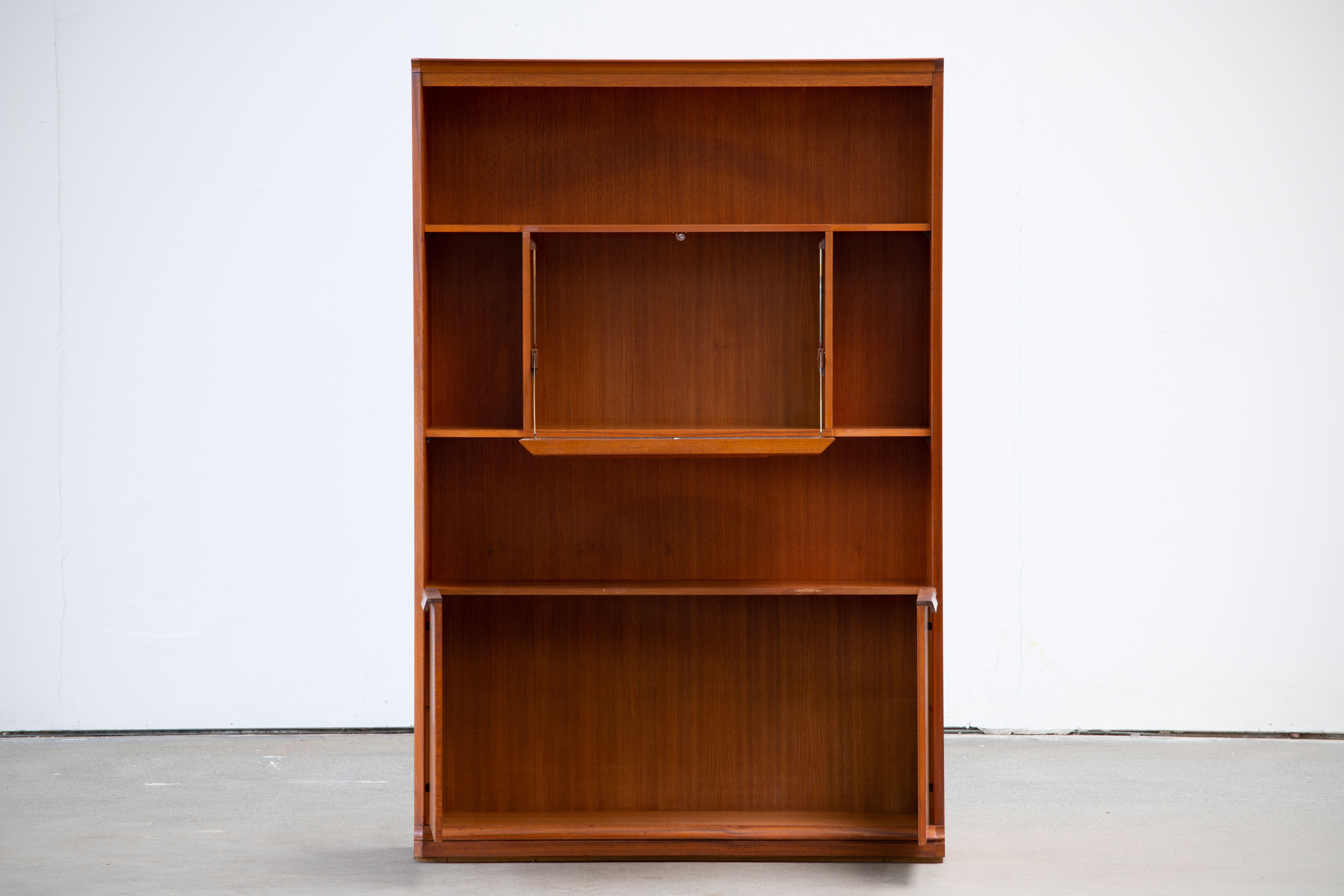 Scandinavian teak library with office 1960