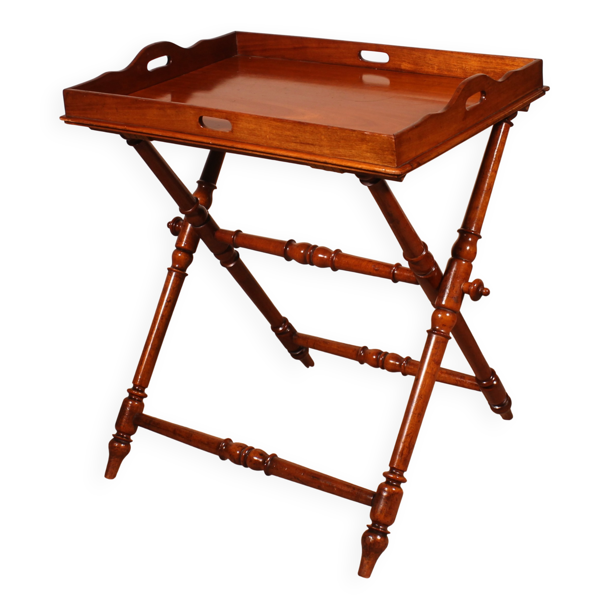 Servant Butler Tray in solid mahogany from the early 19th century.