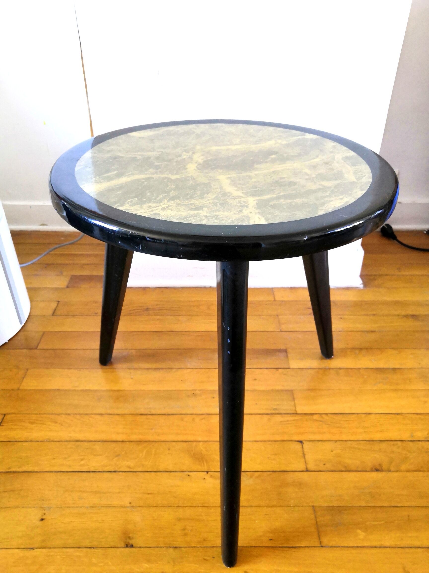 Pedestal table piece of sofa fiberglass 60s