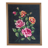 Vintage rose bouquet canvas