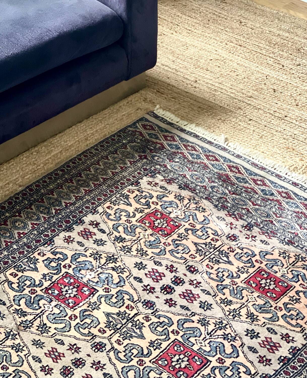 Antique Persian rug, signed.