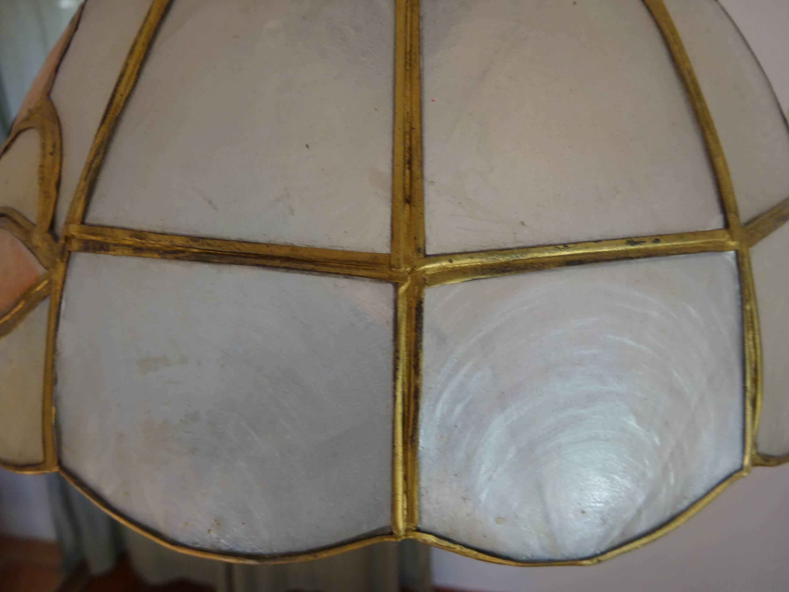 Vintage chandelier with mother-of-pearl