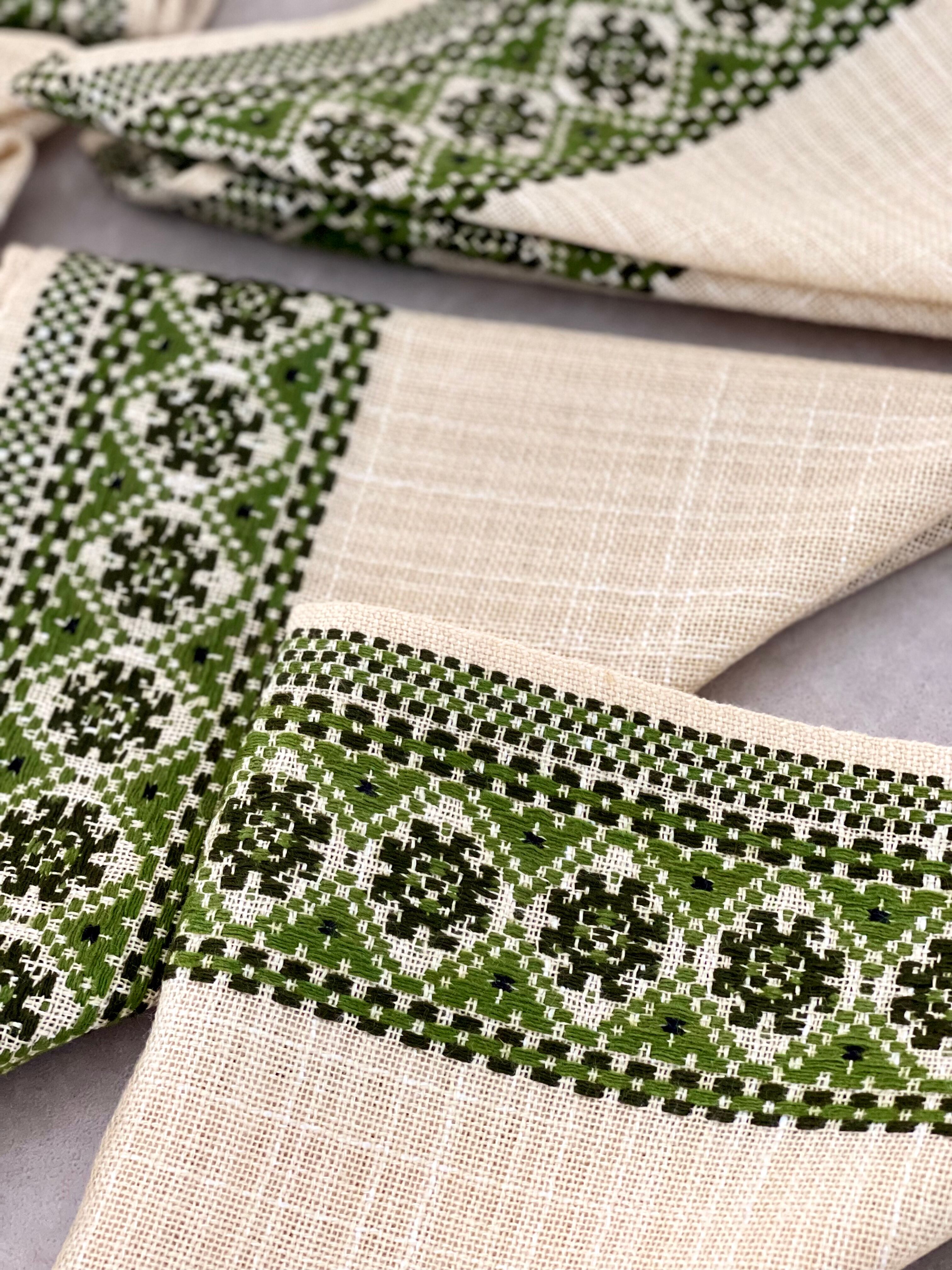10 serviettes de table vintage 1970