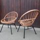 Pair of shell armchairs