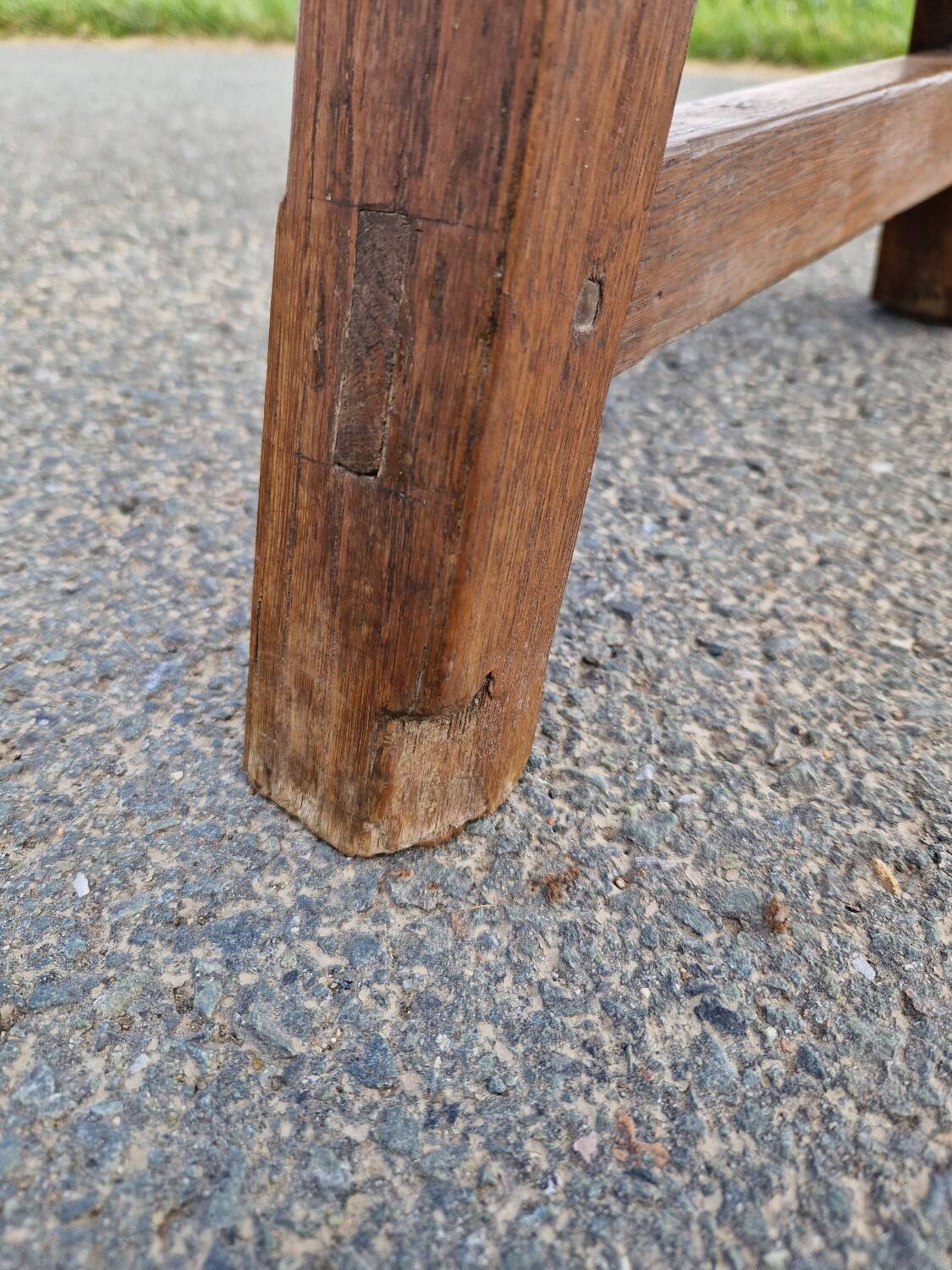 Solid oak bench