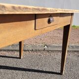 Old rustic farm table made in 1900s in oak - 1m22
