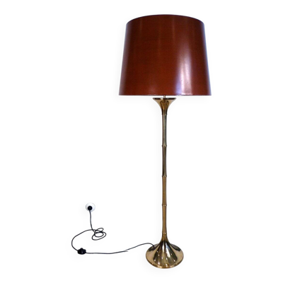 Lampadaire 'Bamboo ML 1 F' en laiton par Ingo Maurer pour Design M, Allemagne, années 1960