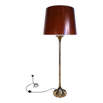 Brass Bamboo brass floor lamp by Ingo Maurer for Design M, Germany 1960s