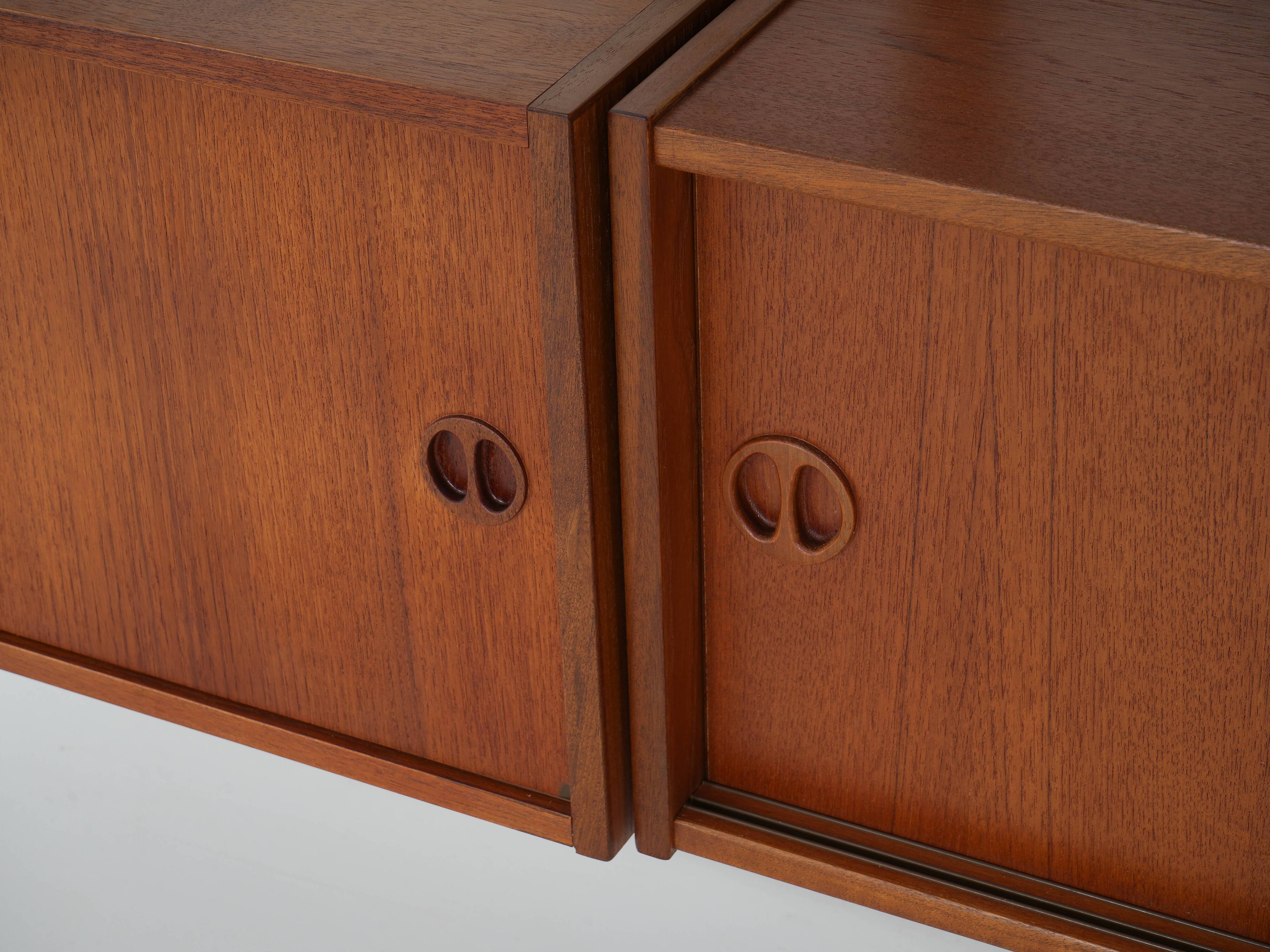 Teak modular shelving unit, Danish design, 1960s, made in Denmark