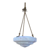 Vintage white and pink opaline chandelier