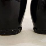 Set of 2 pitchers with braided handles, in Grandjan-Jourdan Vallauris earthenware, 1950