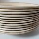 Lot de 12 assiettes creuses vintage motif bordeaux caramel