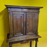 Antique French Oak Table Cabinet, Partly 18th Century