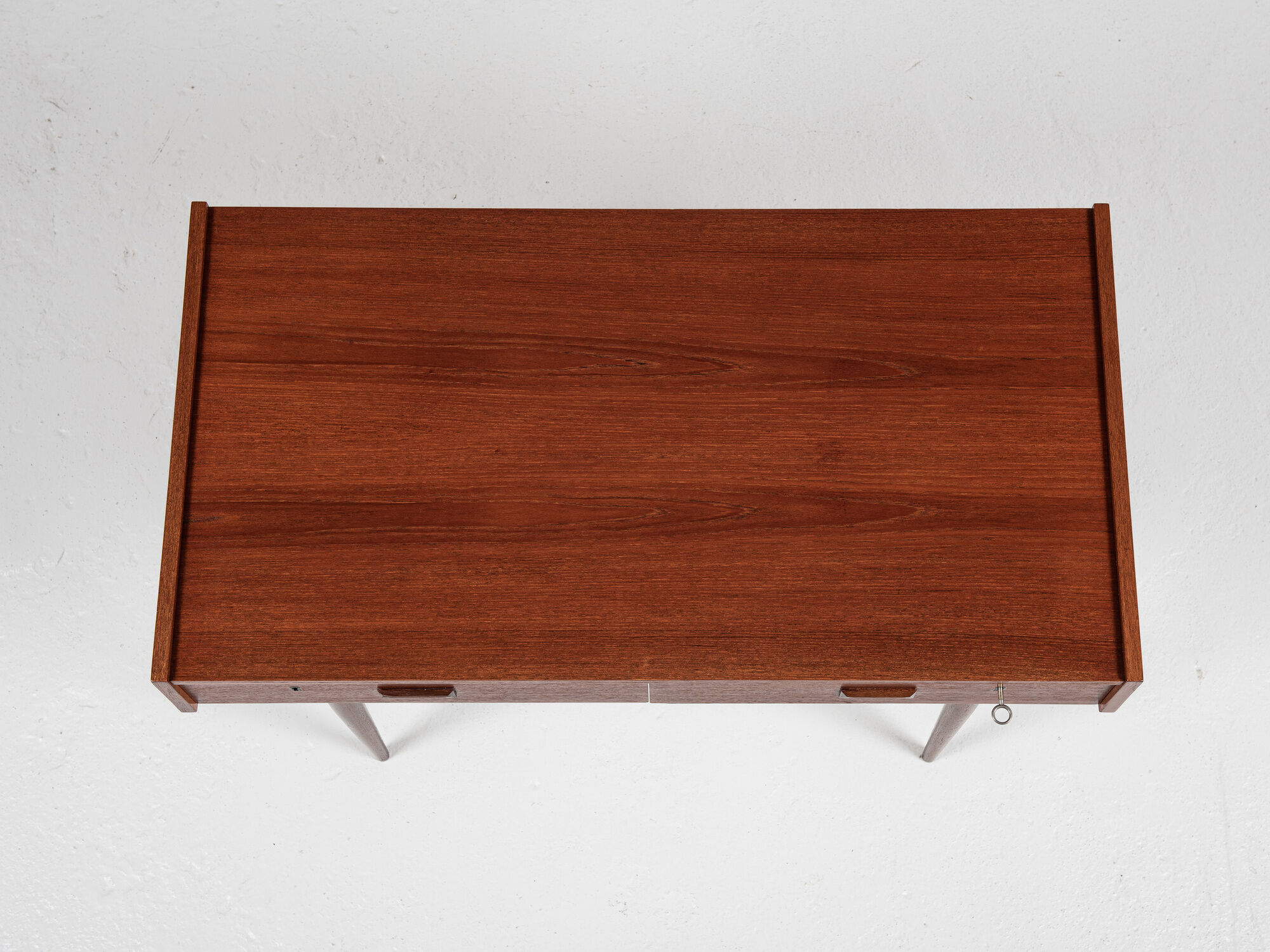 Midcentury danish compact desk with 2 drawers in teak 1960s