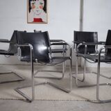5x Matteo Grassi Freischwinger Stühle MG5 Cuir