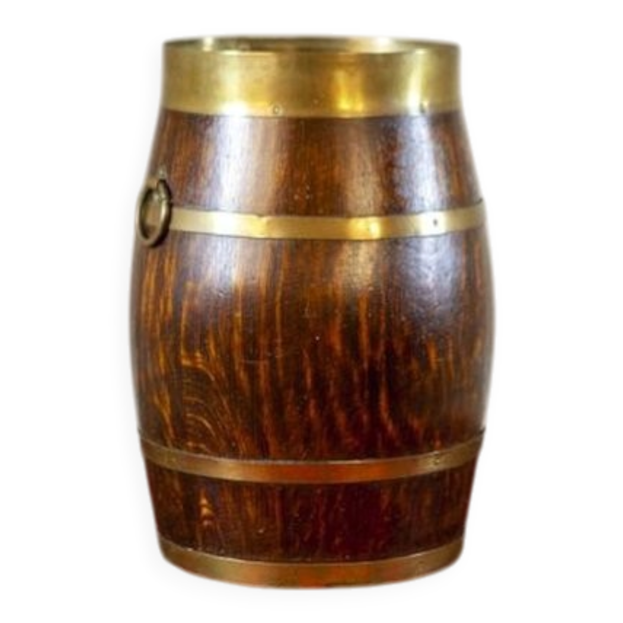 Barrel-Like Oak Umbrella Stand, Early 20th Century