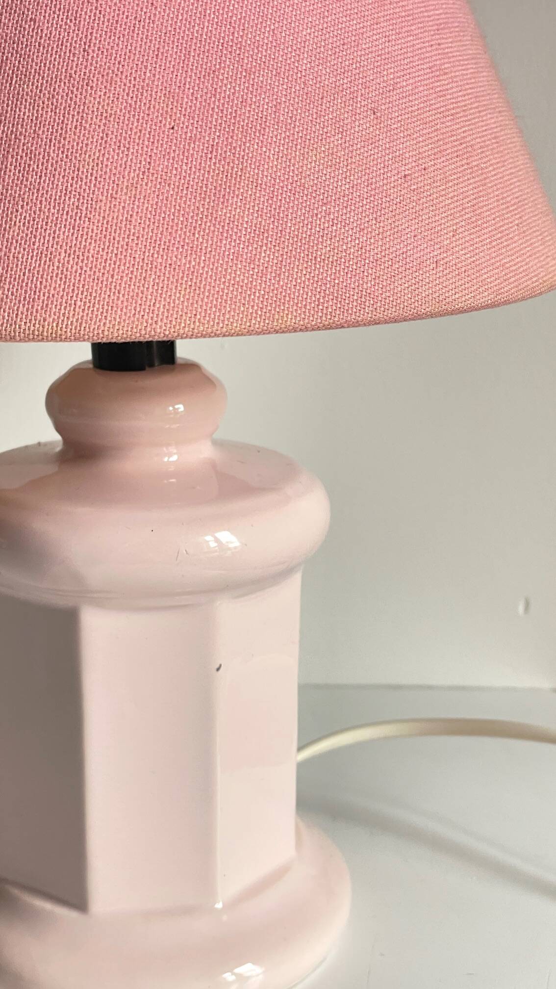 Vintage Pink Ceramic Lamp