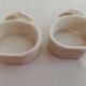 2 ronds de serviette en porcelaine