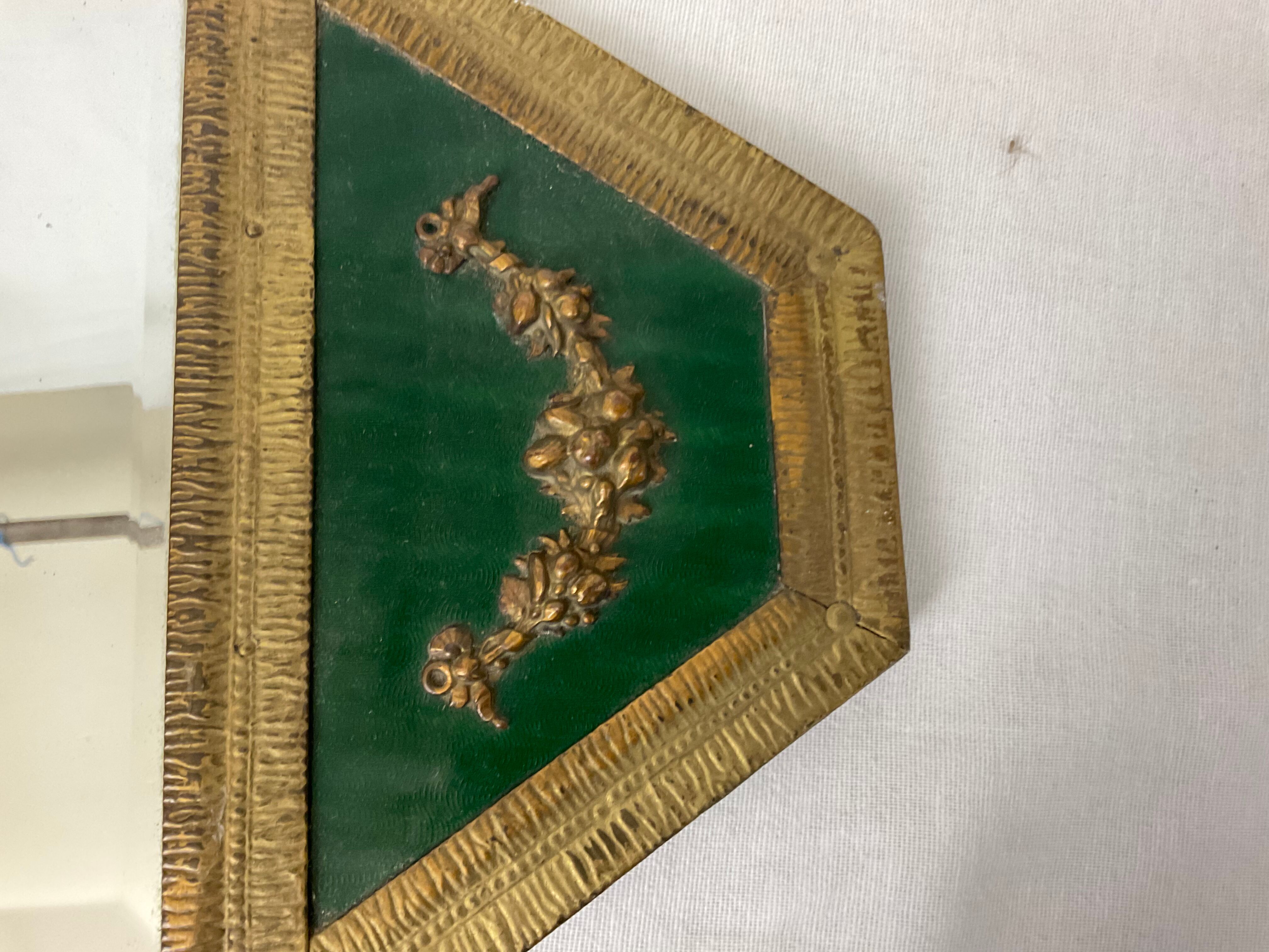 Miroir à pendant 1900 art nouveau décor Louis XV