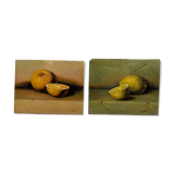 Pair of paintings "Oranges" and "Citrons"
