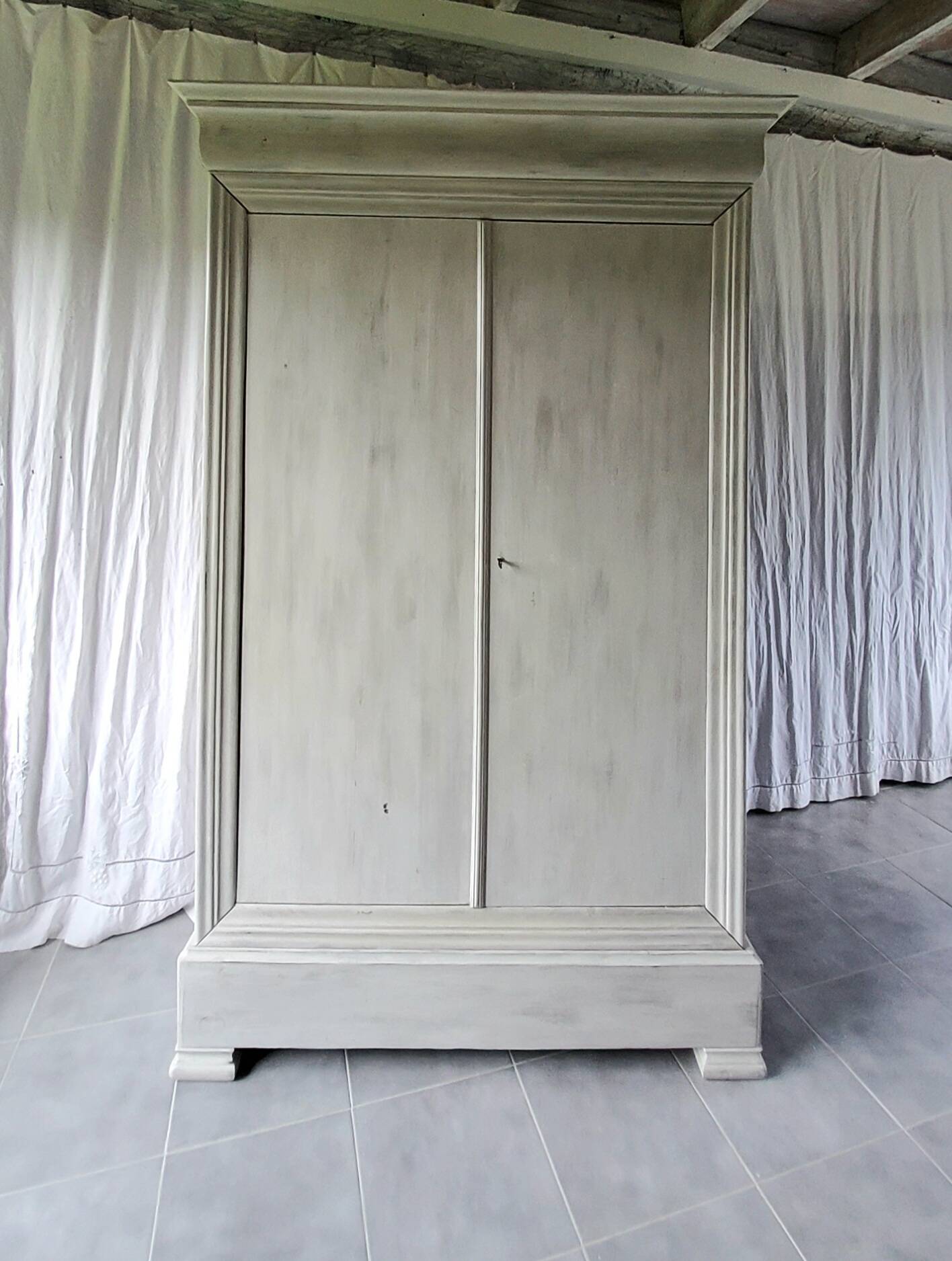 Antique patinated wardrobe