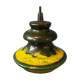 Green pendant lamp west Germany ceramic Fat Lava