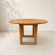 Grande table ovale extensible en orme massif – Travail français, années 197