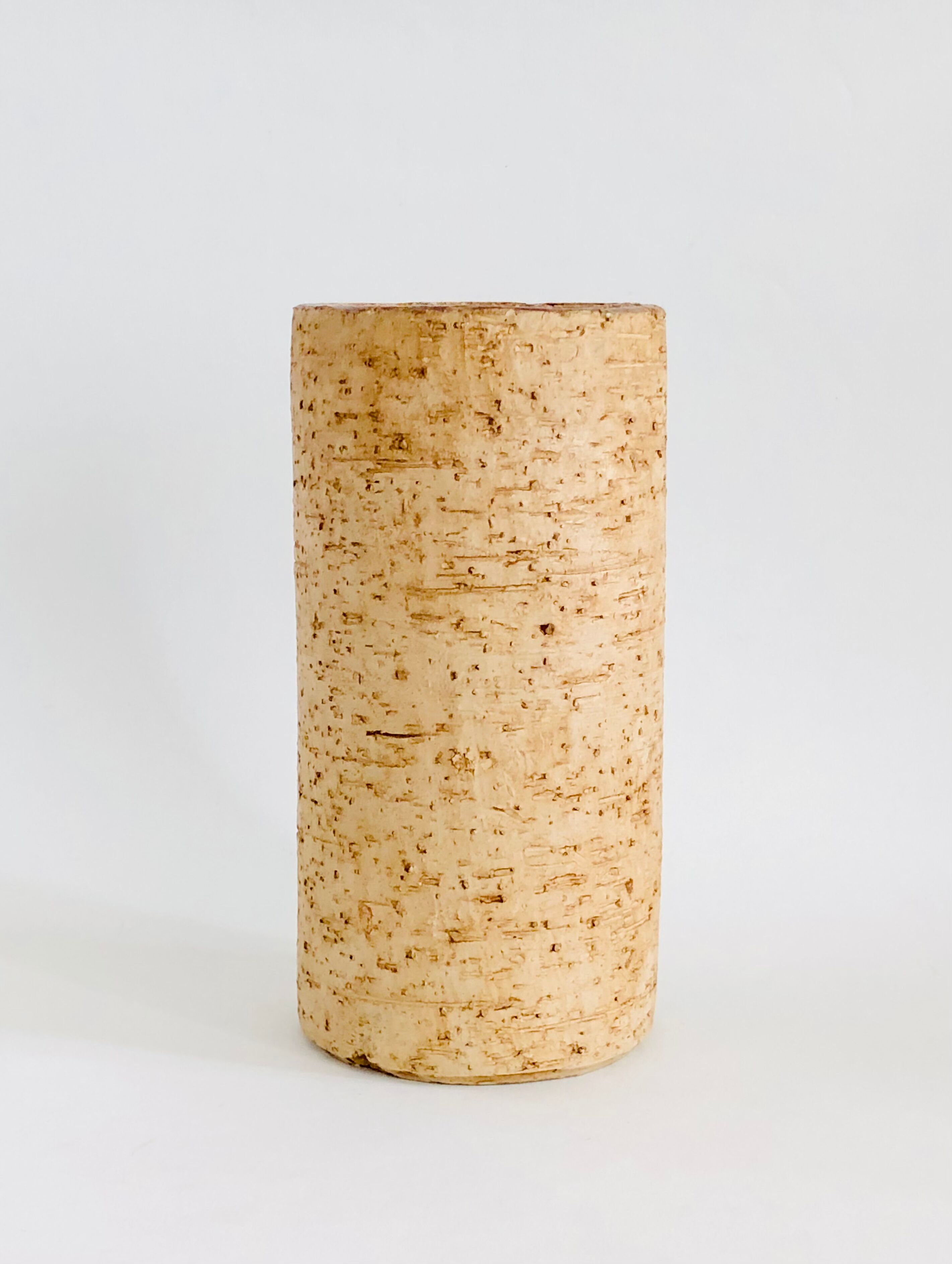 Vintage ceramic vase wood effect