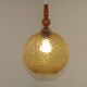 French Vintage Retro Ceiling Light (1960s/70s) Amber Bubble Glass Shade 5115