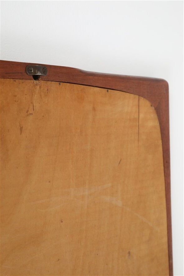Big mid-century teak mirror / Asbjørn Møbler / Danish modern design / 1960s
