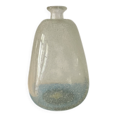 Vintage Bubble Glass Vase, Mid-Century Modern Artisan Hand-Blown Design