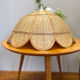 Suspension vintage fleur en rotin