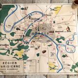 Old school map of Paris