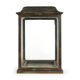 Central showcase in patinated wood