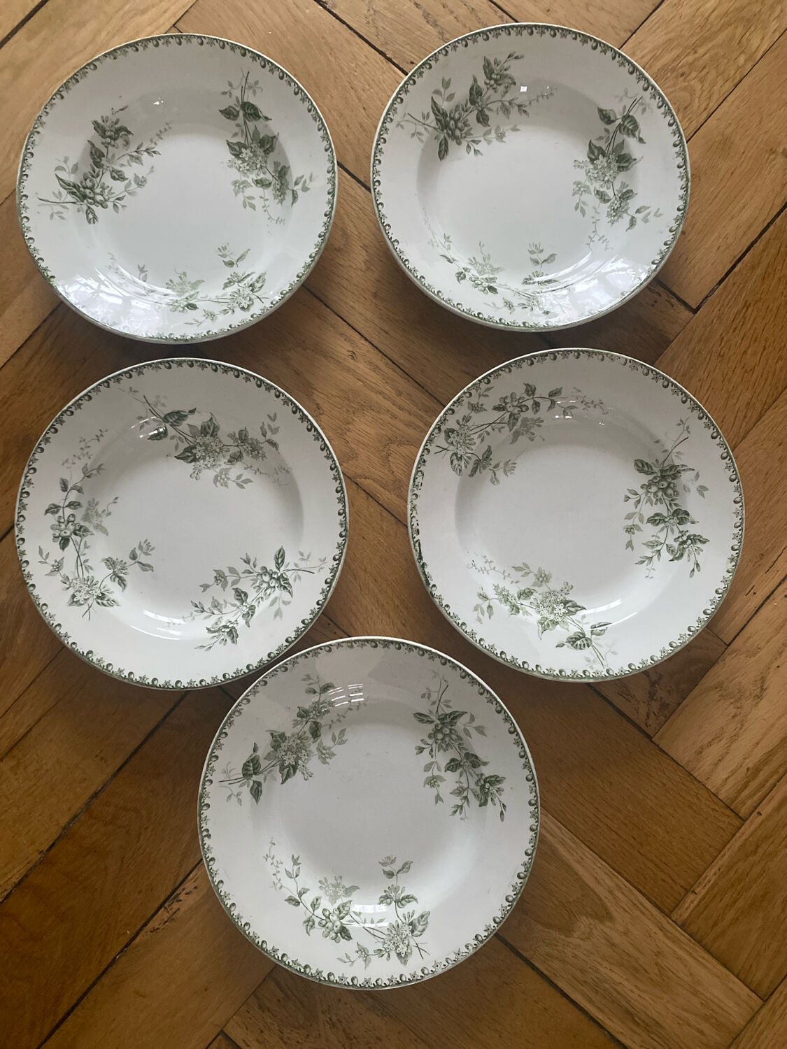 Set of 5 deep plates Saint Amand Caifa