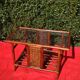 Rattan coffee table, canning, glazed top