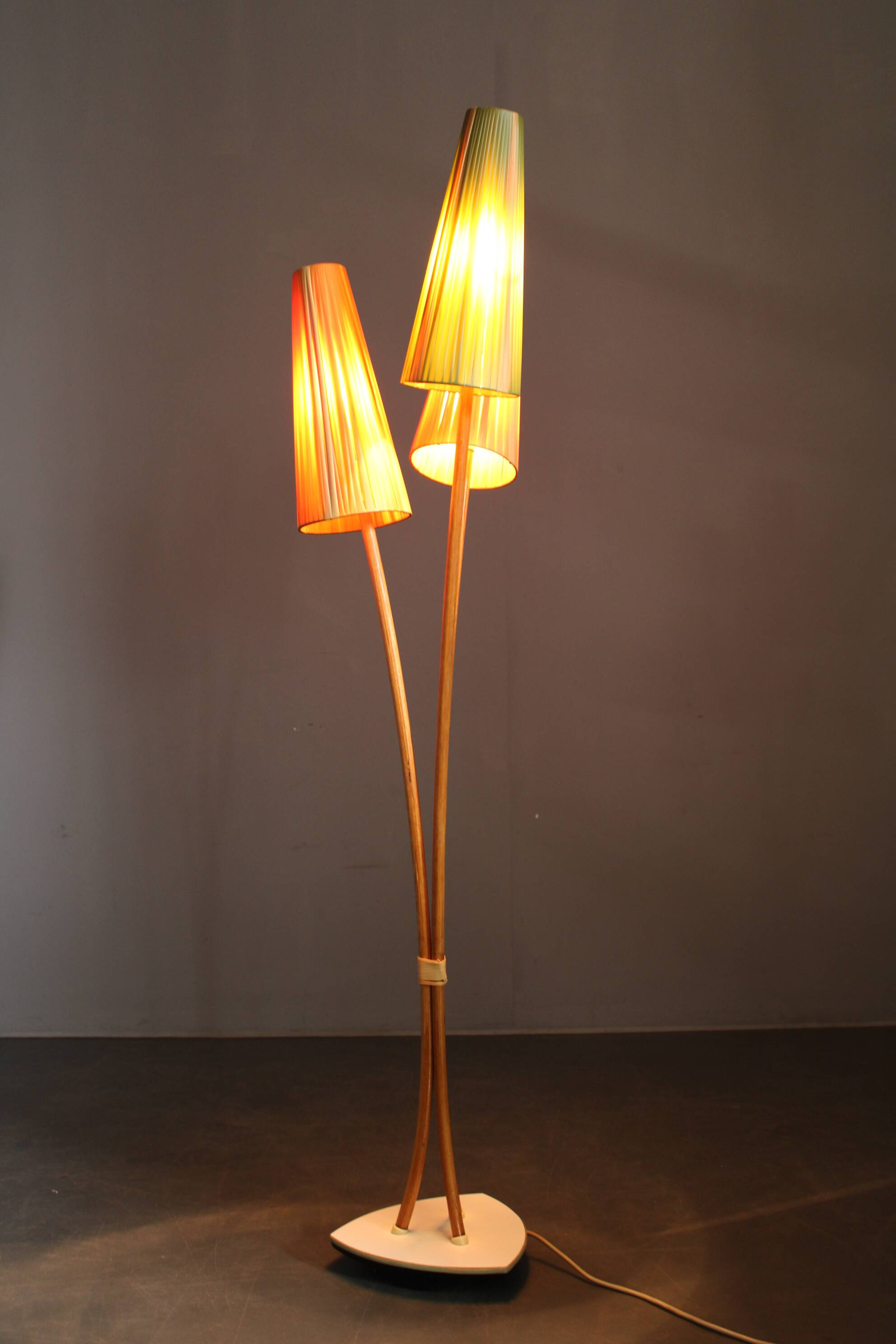 Mid-century modern floor lamp by PGH Leuchtenbau, East Germany, 1960s