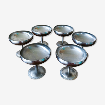 Set of 6 stainless steel ice cups