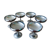 Set of 6 stainless steel ice cups