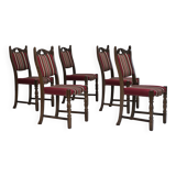 1960s, set of 5 pcs Danish dinning chairs, original good condition.
