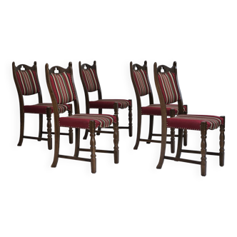 1960s, set of 5 pcs Danish dinning chairs, original good condition.