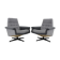 1970's Pair of Vintage Swivel Armchairs, Czechoslovakia
