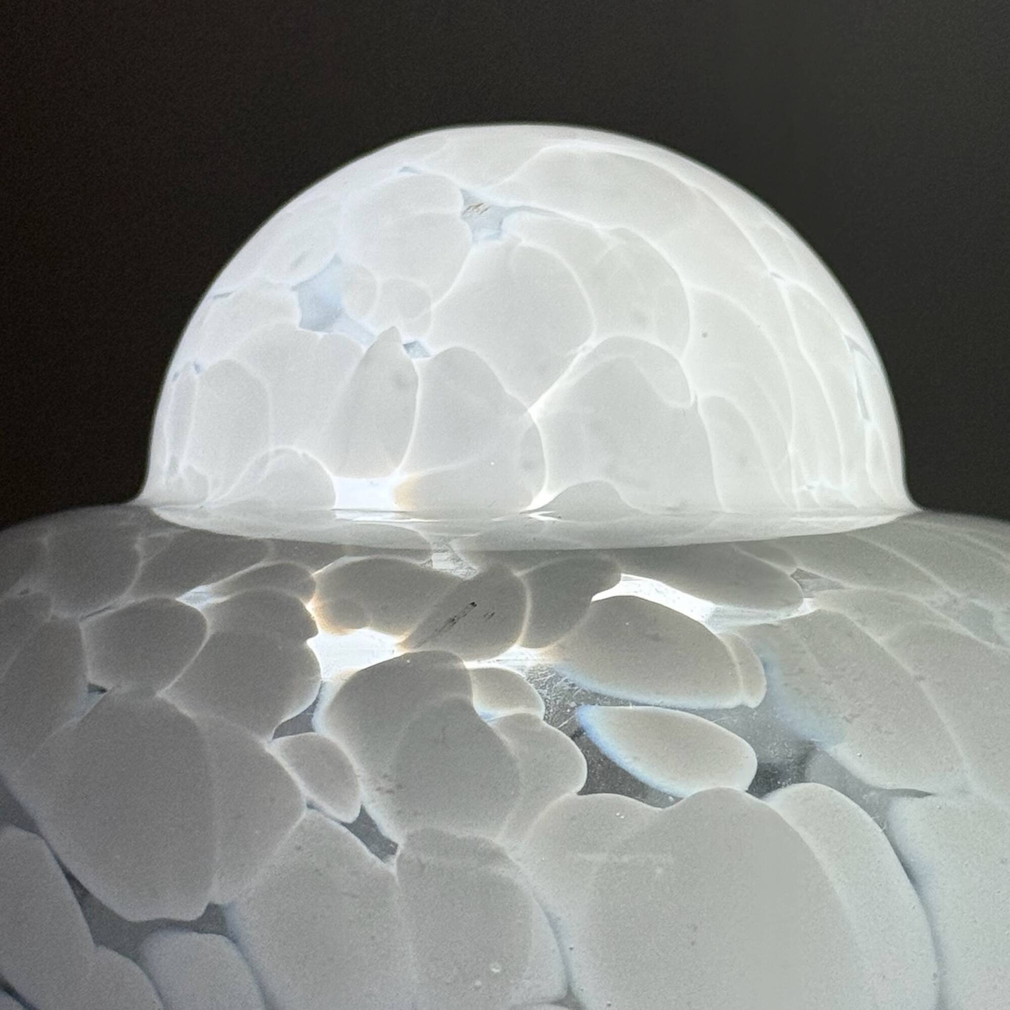 Lampe de table UFO en verre marbré, années 1960