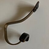 Patère Adnet en bronze et cuir 1950